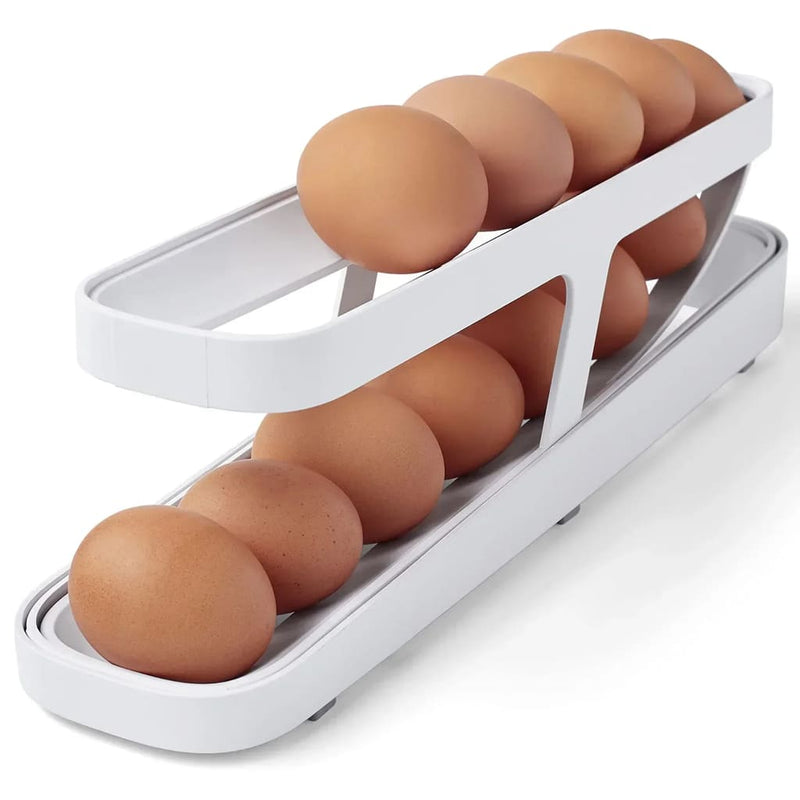 Organizador de huevos con desplazamiento automático