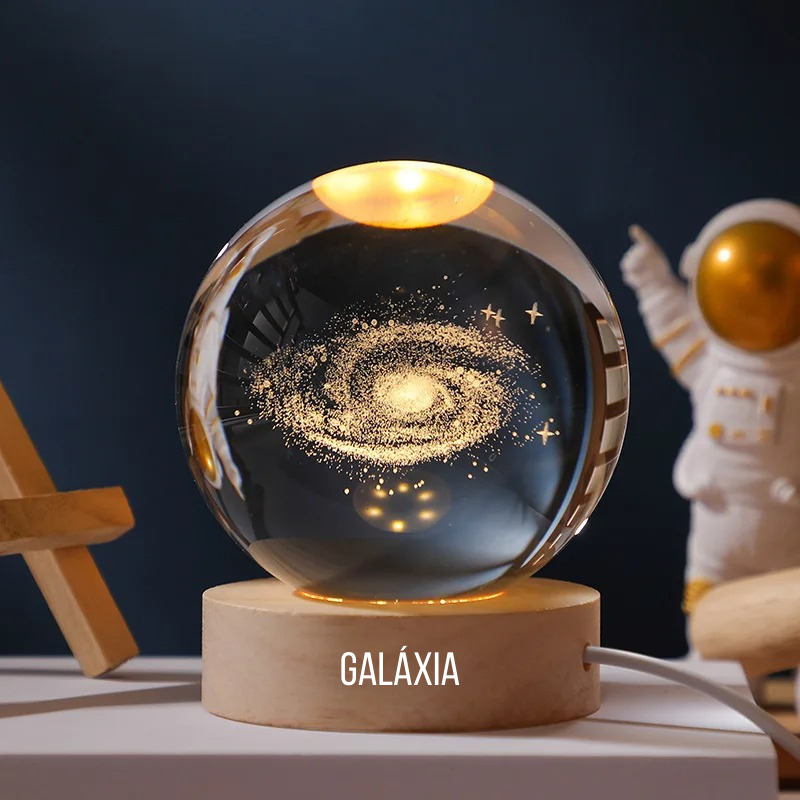 Lámpara 3D Esfera de Cristal Planetaria