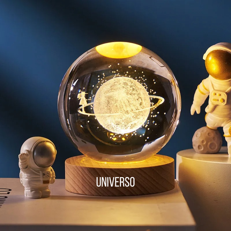 Lámpara 3D Esfera de Cristal Planetaria