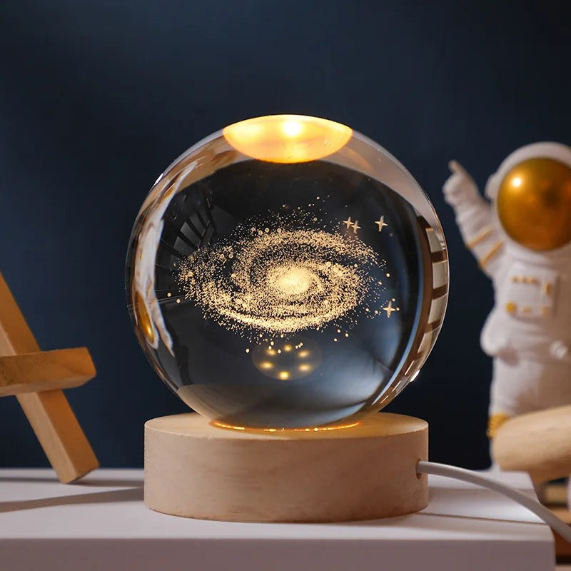 Lámpara 3D Esfera de Cristal Planetaria